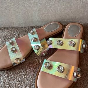 BP iridescent sandal. Size 7